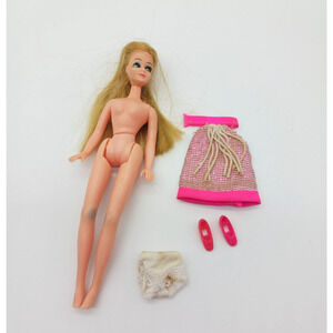 Vintage Topper Dancing Dawn Doll Pink Pussycat Mini Dress Shoes